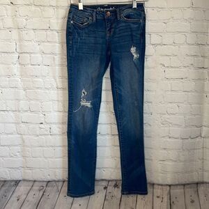 Aeropostale Women’s Bayla Crop Skinny Distressed Jeans size 00